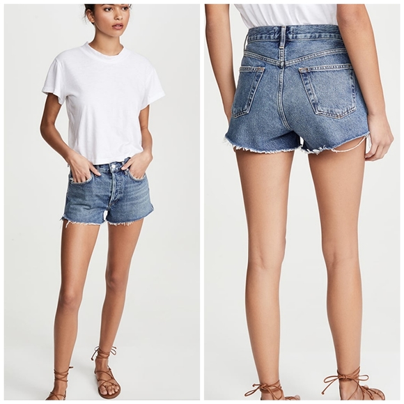 Agolde Pants - Agolde Parker Vintage Cut Off Short In Lowkey 30
